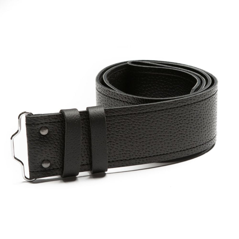 Black Grained Leather Belt