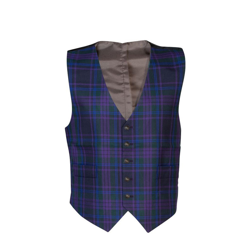 Purple tartan waistcoat hotsell