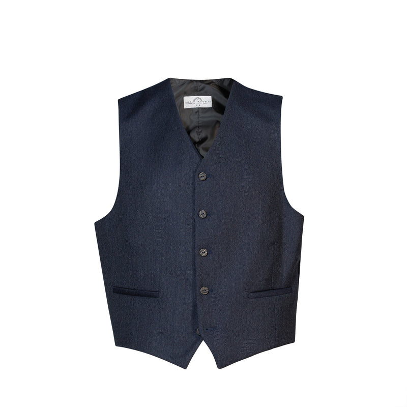 Crail Tweed Jacket and 5 Button Waistcoat by House of Edgar - Midnight