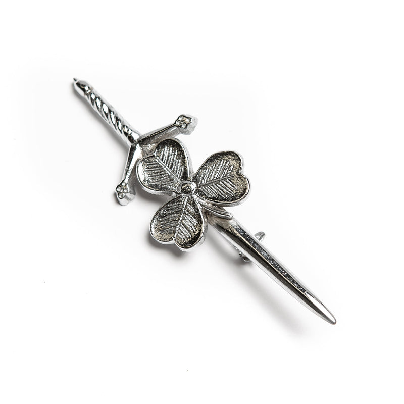 Shamrock Sword Kilt Pin