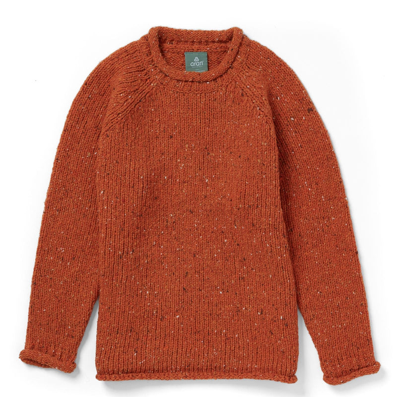 Ladies Donegal Tweed Wool Roll Neck Sweater by Aran Mills - 3 Colours