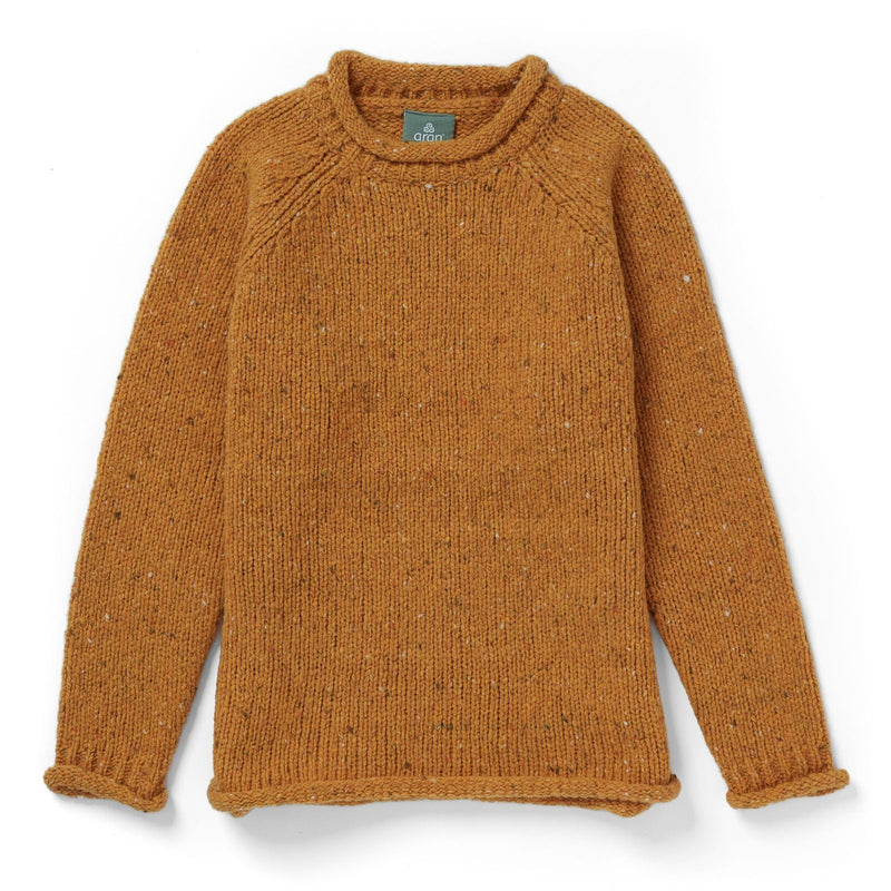 Ladies Donegal Tweed Wool Roll Neck Sweater by Aran Mills - 3 Colours