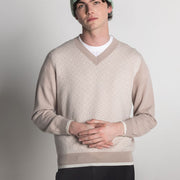 Isla Men's Scottish Made Cashmere V-Neck Jumper - Camel