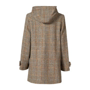 Ladies Harris Tweed Duffle Coat - Brown Herringbone