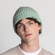 100% Cashmere Ribbed Unisex Beanie Hat by Isla Cashmere