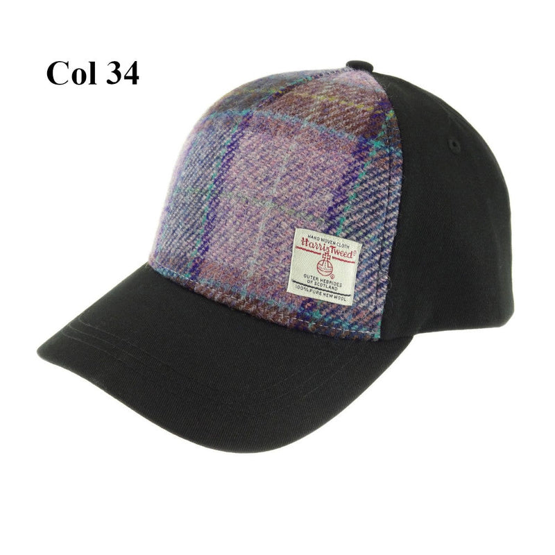 Ladies Baseball Cap with 100% Harris Tweed