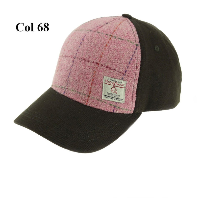 Ladies Baseball Cap with 100% Harris Tweed