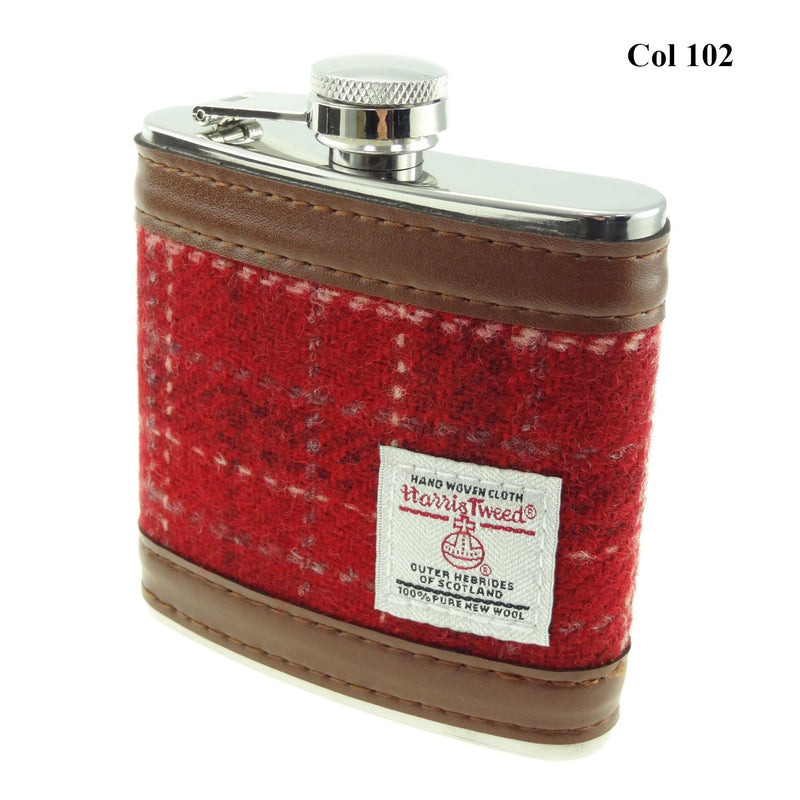 6oz Harris Tweed Hip Flask