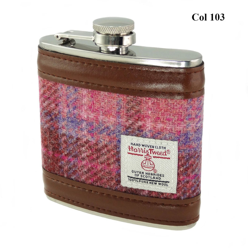 6oz Harris Tweed Hip Flask