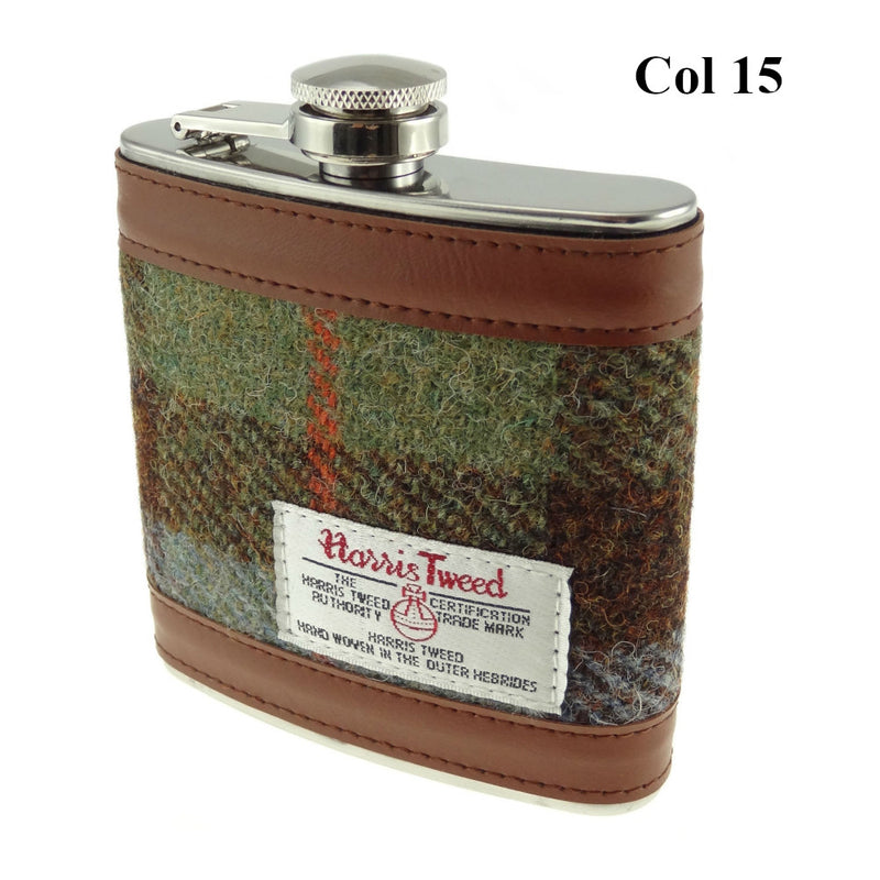 6oz Harris Tweed Hip Flask