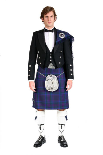 Luxury Prince Charlie Jacket Outfit with 8 Yard 16oz Lochcarron Strome Kilt - Made to Order