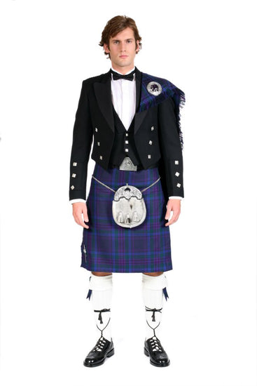 Luxury Prince Charlie Jacket Outfit with 8 Yard 16oz Lochcarron Strome Kilt - Made to Order