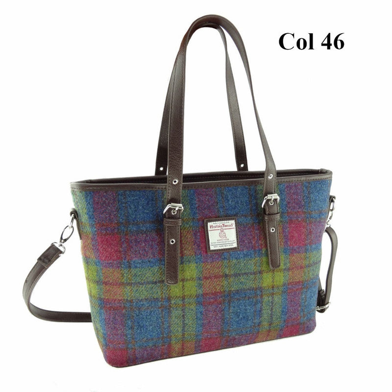 Harris Tweed Large Tote Bag with Shoulder Straps - Spey