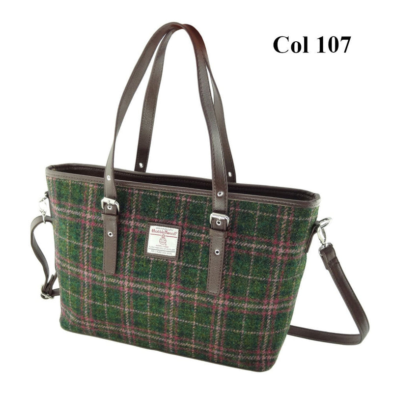 Harris Tweed Large Tote Bag with Shoulder Straps - Spey