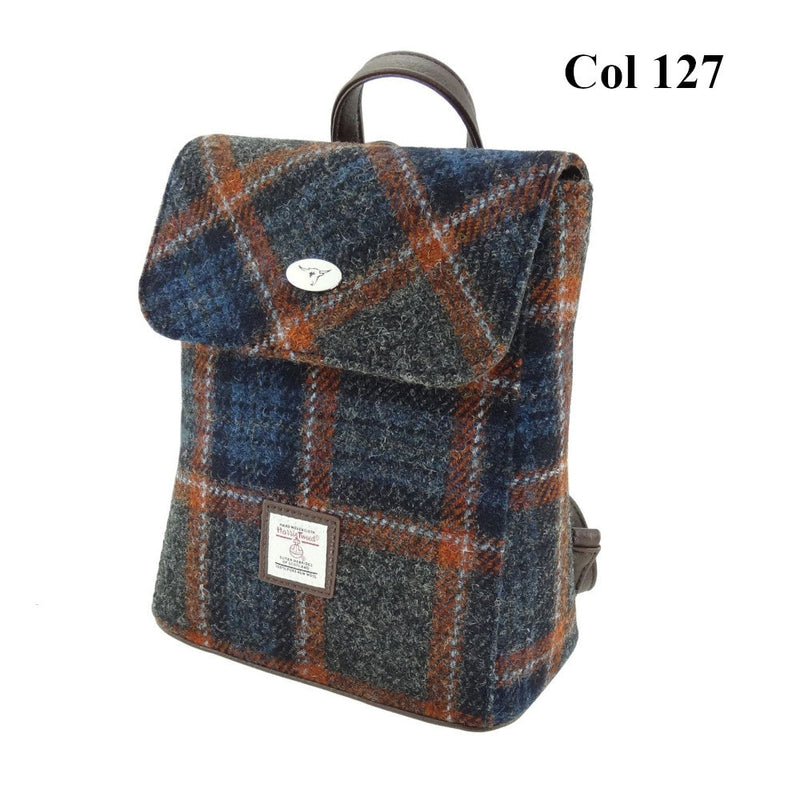 Harris Tweed Mini Backpack Tummel Scotland Kilt Co US