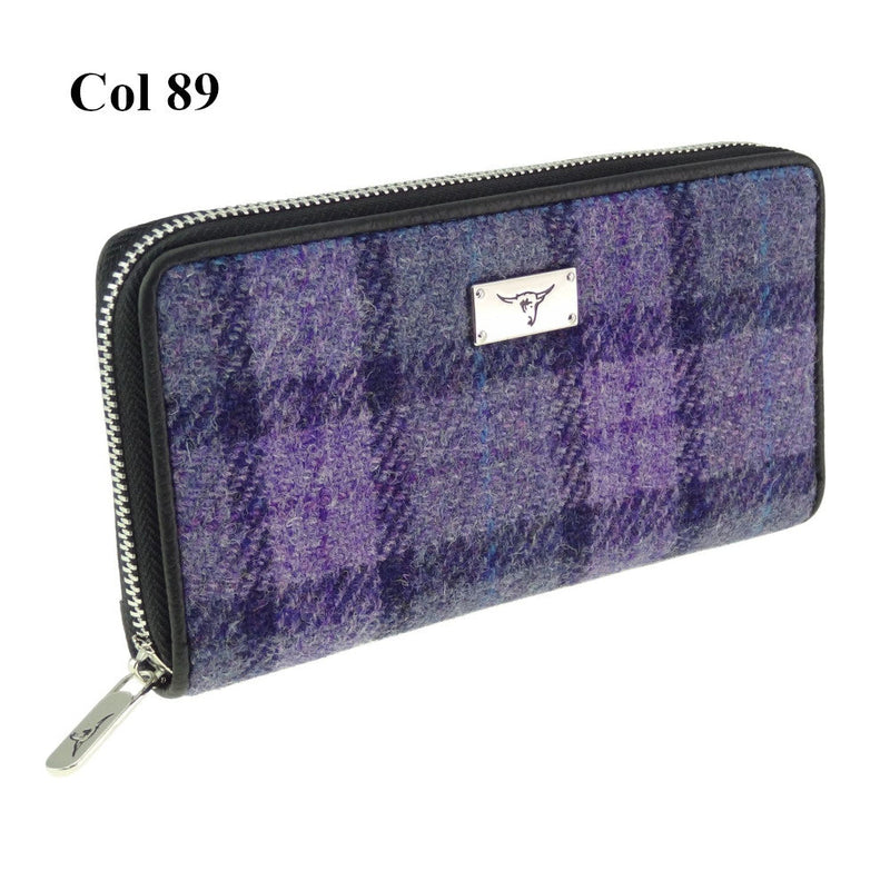 Harris Tweed Long Zip Purse - Staffa