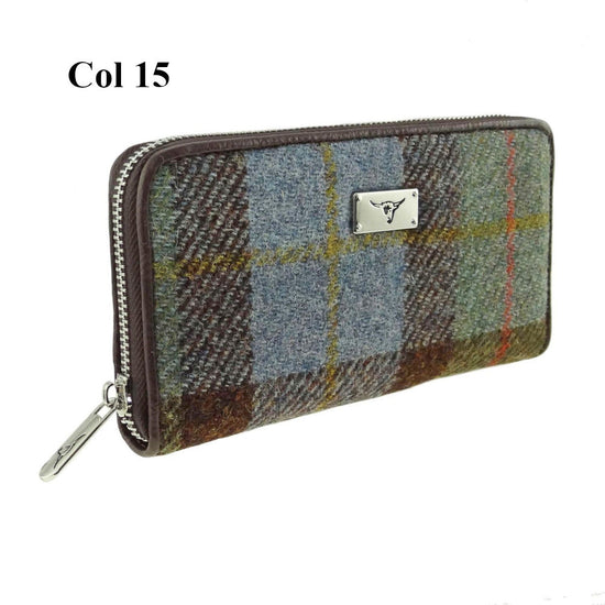 Harris Tweed Long Zip Purse - Staffa