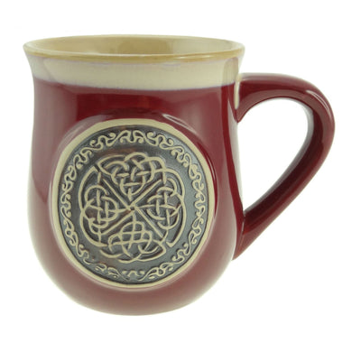 Stoneware Mug with Celtic Cirlce - Red