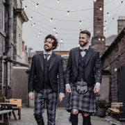 Men's Polyviscose Tartan Trews - Persevere Flint Grey