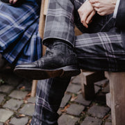 Men's Polyviscose Tartan Trews - Persevere Flint Grey