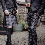 Men's Polyviscose Tartan Trews - Persevere Flint Grey