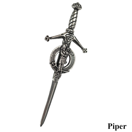 Crest Kilt Pin - Scottish Piper