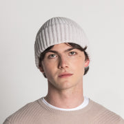 100% Cashmere Ribbed Unisex Beanie Hat by Isla Cashmere