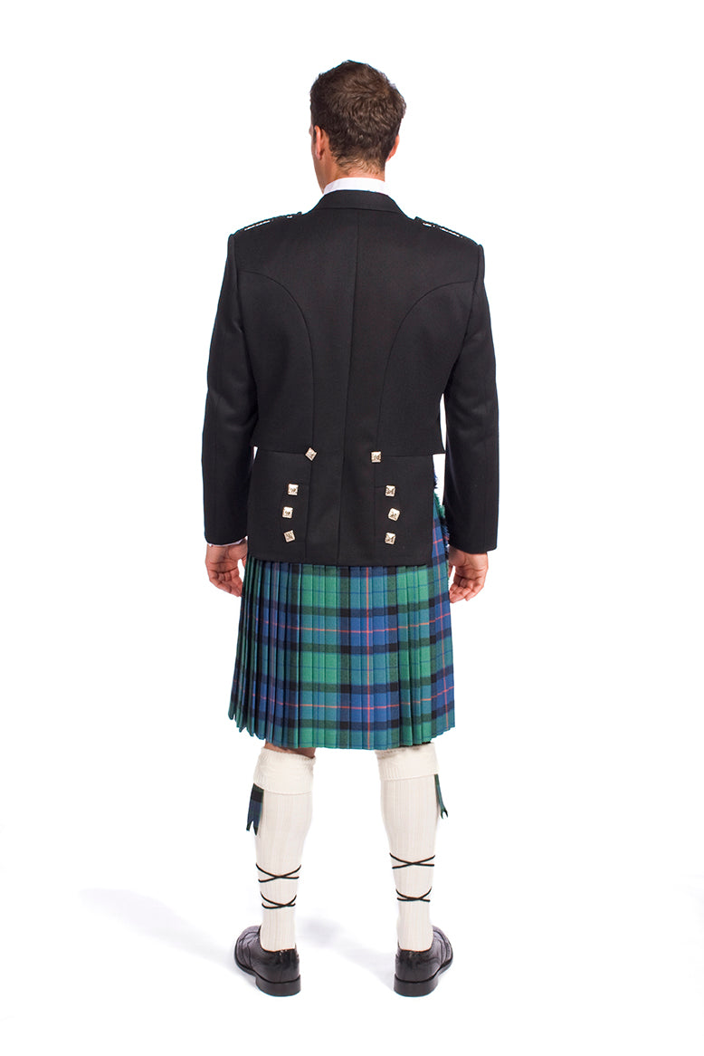 Deluxe Prince Charlie Package- 8 Yard 13oz Lochcarron Braeriach Kilt - Made to Order