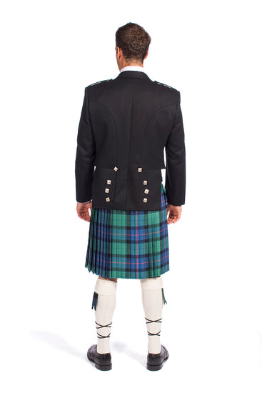 Deluxe Prince Charlie Package- 8 Yard 13oz Lochcarron Braeriach Kilt - Made to Order