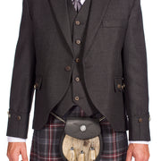 Charcoal Tweed Argyle Jacket 8 Yard Mediumweight Hebridean Tartan Kilt Outfit - Made to Order