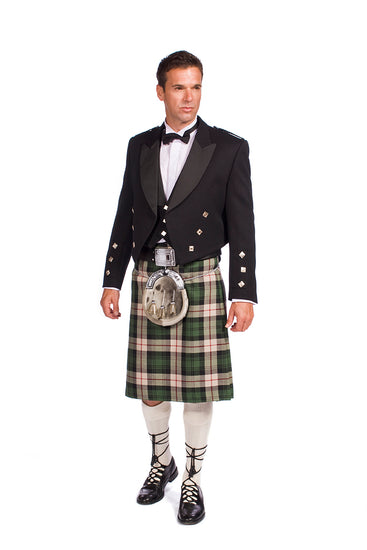 Economy Prince Charlie Jacket Outfit with 16oz 8 Yard Wool Kilt - Made to Order