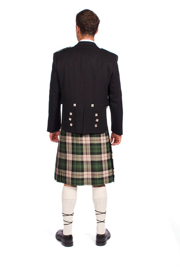 Economy Prince Charlie Jacket Outfit with 16oz 8 Yard Wool Kilt - Made to Order