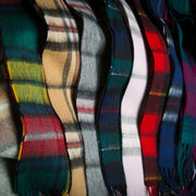 Glenmore 100% Lambswool Tartan Scarf - Camel Check