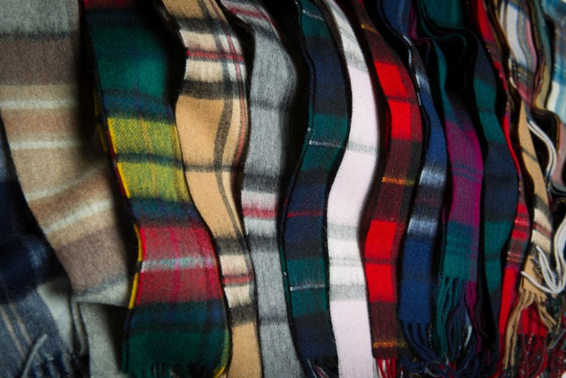 Glenmore 100% Lambswool Tartan Scarf - Thomson Pale