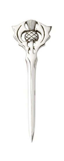 Scottish Thistle Pewter Kilt Pin - Polished