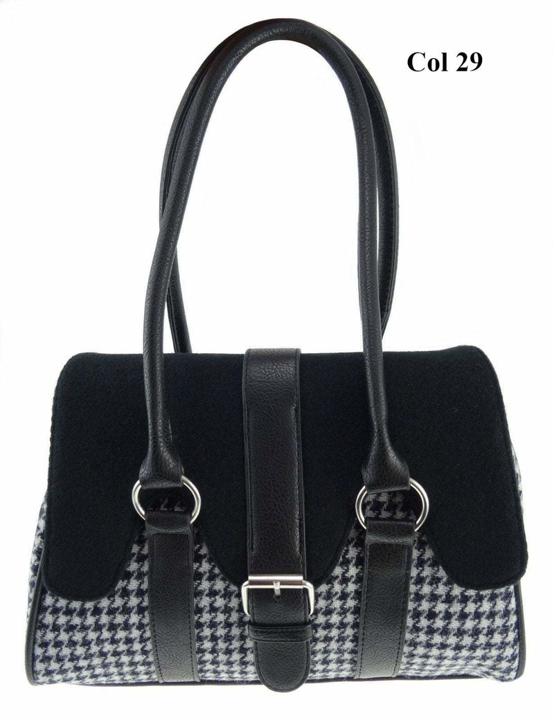 Harris Tweed Medium Contrast Scallop Bag - Orchy