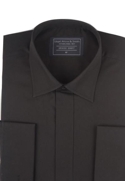 Standard Collar Formal Dress Shirt - Black - CLEARANCE