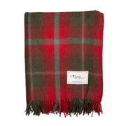 Wool Tartan Blanket - 60'' x 70'' - Dark Maple