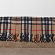 Wool Tartan Knee Blanket - 36'' x 59'' - Thomson Camel