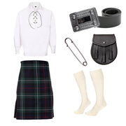 7 Piece Gold Kilt Package - Including 5 Yard Kilt, Sporran and Kilt Pin