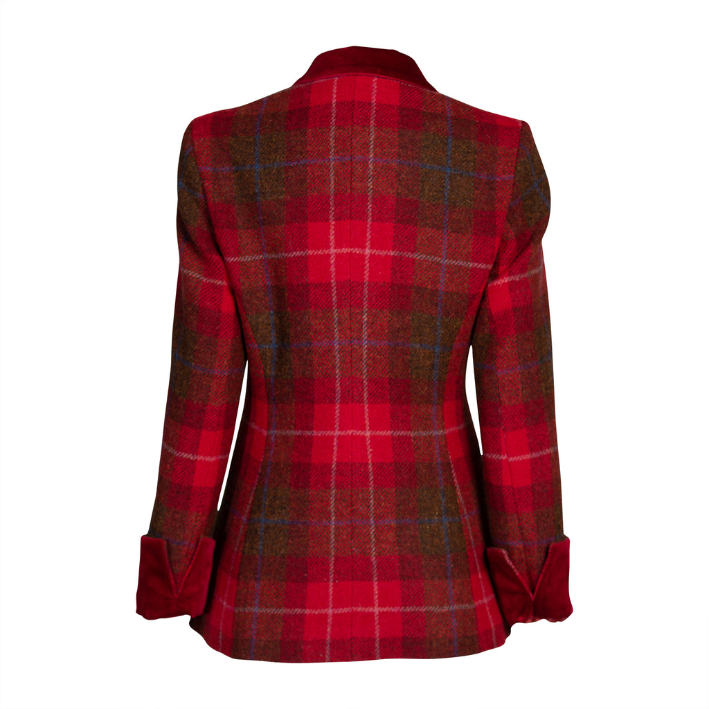 Women's Harris Tweed Jacket Grey Check | Scotland Kilt Co US