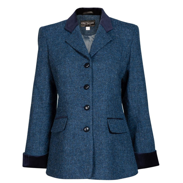 Women's Harris Tweed Jacket - Maggie - Blue Fleck - Autumn 