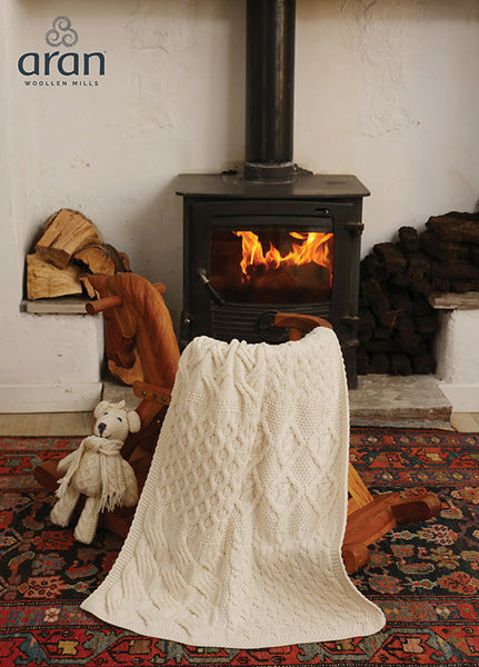 Supersoft Merino Wool Mixed Weave Blanket Cover by Aran Mills 5 Colo Scotland Kilt Co US