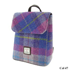 Harris Tweed Mini Backpack Tummel - Deep Red Check