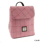 Harris Tweed Mini Backpack Tummel - Deep Red Check