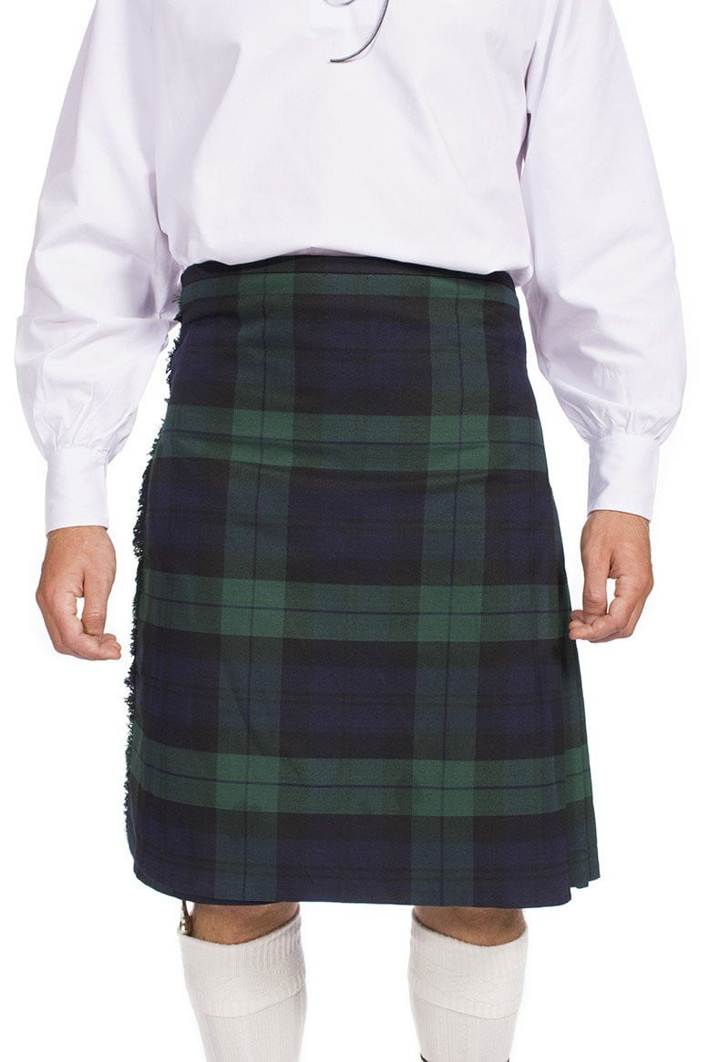 Men's Kilt, 8 Yard Polyviscose - Black Watch Modern