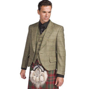 Luxury Tweed Estate Jacket Outfit with 8 yd Heavyweight Kilt - Made to Order