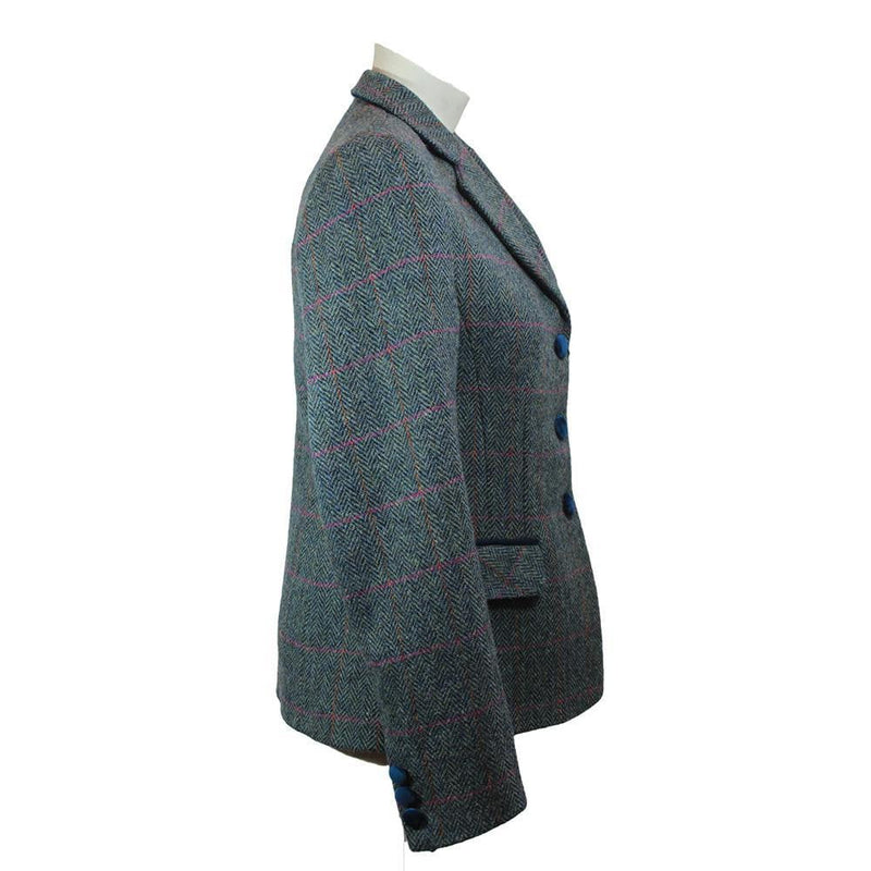 Women's Harris Tweed Jacket - Melanie - Blue/Green