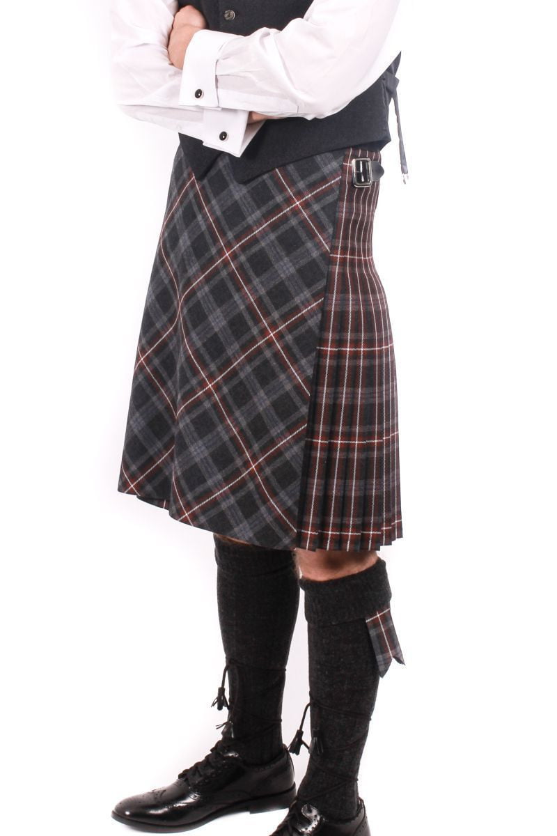 Men's 8 Yard Kilt - House of Edgar  13oz Mediumweight Wool Hebridean Bias Front - Made to Order