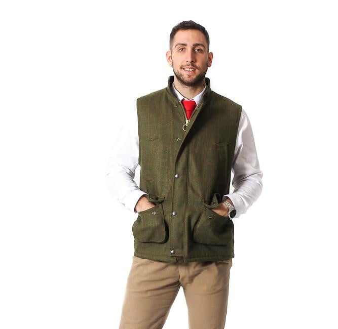 Mens Tweed Bodywarmer – Dark Tweed